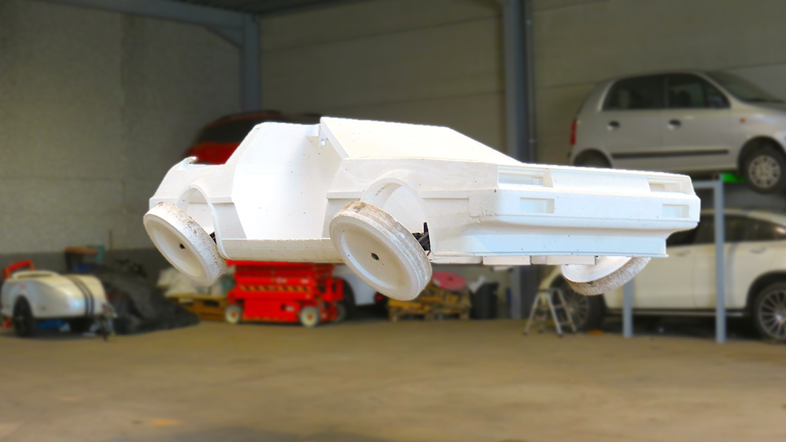 Vliegende Delorean uit Back To The Future